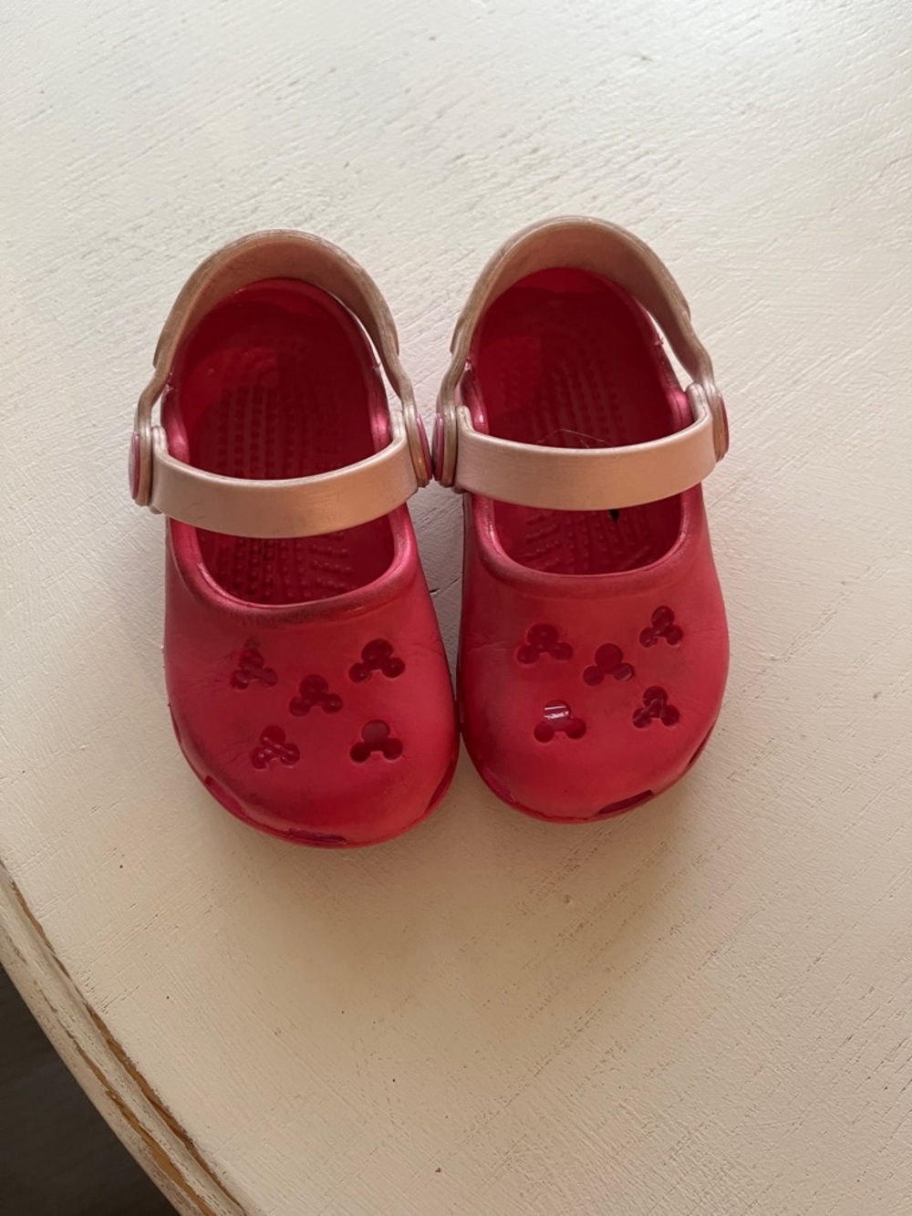 Crocs Mary Jane Style Clog with Pink Strap Disney